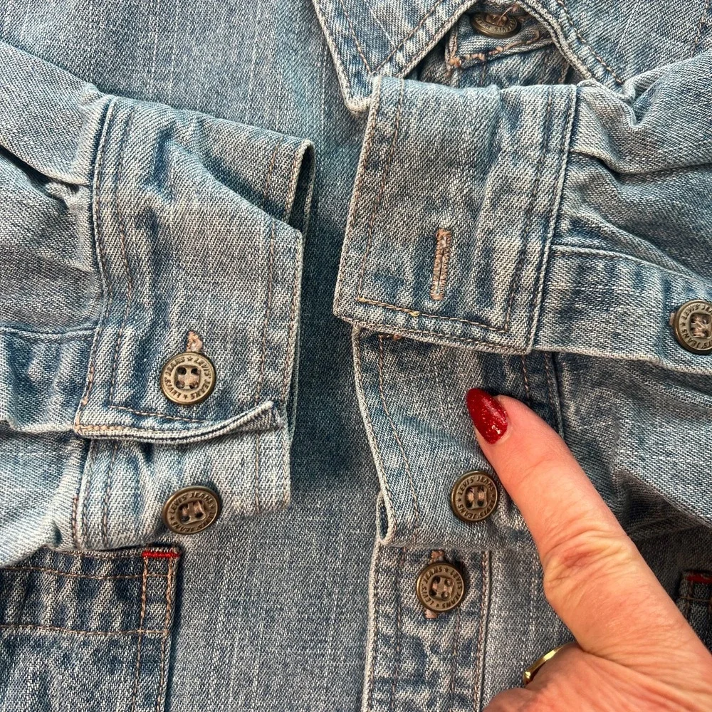 VTG Levis Men's Shirt Big E Sz XL Blue Cotton Heavy Denim Tag - Levi's Sweater